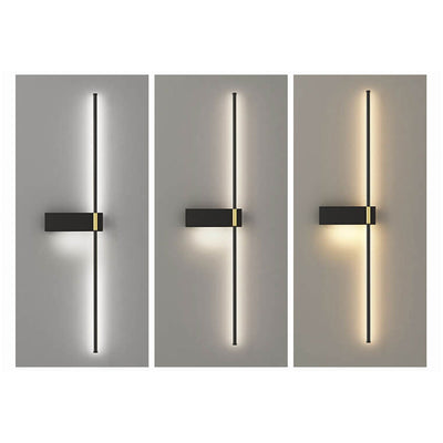 Modern Minimalist Long Line Iron Acrylic LED Wall Sconce Lamp