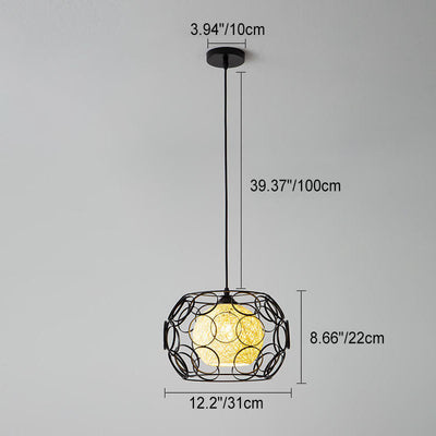 Goldene Pendelleuchte in Form eines Lotusblattes, 1-flammig 