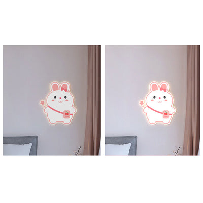 مصباح حائط LED للأطفال بشكل أرنب كرتوني إبداعي ويونيكورن 