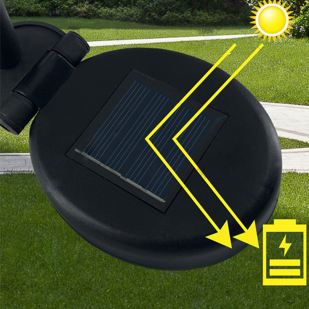 Luz de paisaje para jardín al aire libre con LED de 3 cabezas Solar Sunflower 
