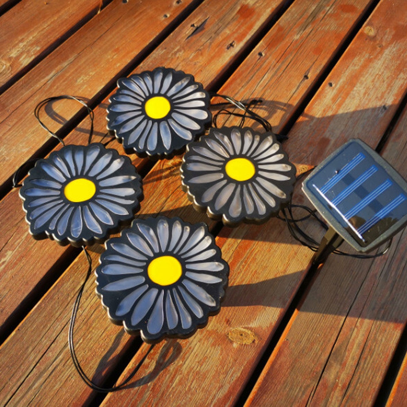 Solar Creative Daisy String Lights Outdoor Garden Landscape Lights