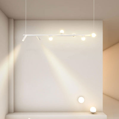 Minimalist  Island Light Linear 6/7 Light Acrylic Iron LED Chandelier