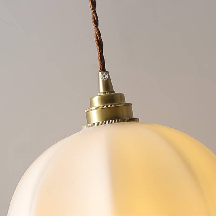 Minimalist Japanese Glass Dome 1-Light Pendant Light