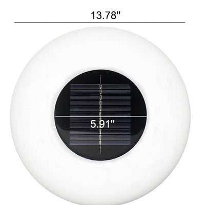 Lumière solaire ronde de piscine, lumière flottante gonflable et étanche à LED pour l'extérieur 