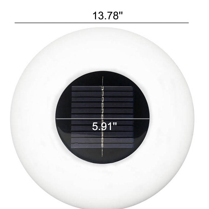 Lumière solaire ronde de piscine, lumière flottante gonflable et étanche à LED pour l&