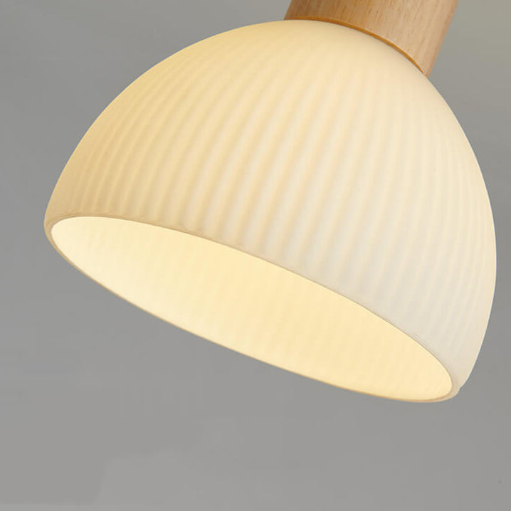 Nordic Glass Half Round 1-Light Semi-Flush Mount Ceiling Light