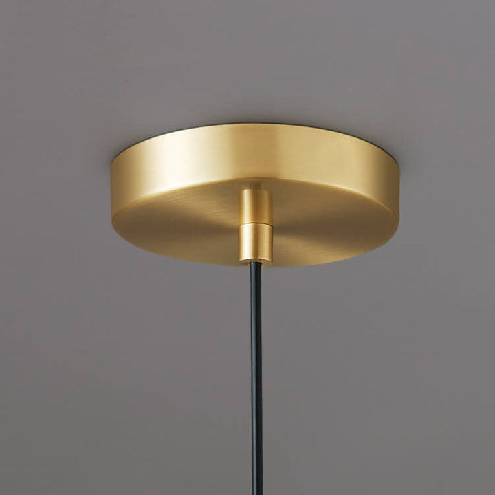 Moderne Luxus-Glashülle Messing 1-Licht-Pendelleuchte 