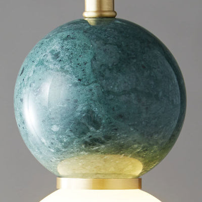 Modern Marble Round Ball 1-Light Pendant Light