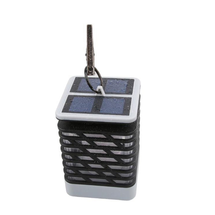 Solar Flame Torch Light Square LED Garden Lawn Decorative Hanging Light