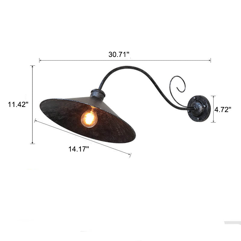 Retro Industrielle Scheune 1-Licht Outdoor Wasserdichte Wandleuchte Lampe 
