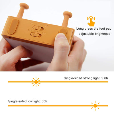 Cute Toast Bread Night Light USB Pat  Timer Bedside Bed Lamp