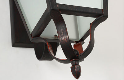 Retro Europäischer quadratischer Bogenarm Outdoor wasserdichte 1-Licht Wandleuchte 