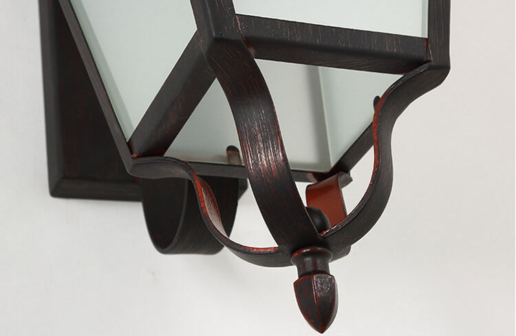 Retro Europäischer quadratischer Bogenarm Outdoor wasserdichte 1-Licht Wandleuchte 