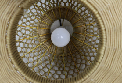 Retro Hanfseil Weben Säule 1-Licht Pendelleuchte 