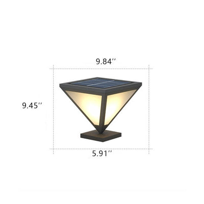 Simple Triangle LED Solar Outdoor Waterproof Lawn Fence Lamp