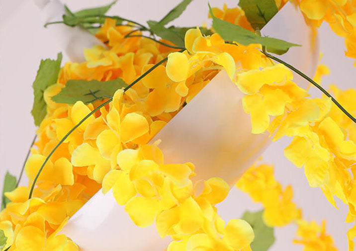 Retro Yellow Flower Simulation Plants 1-Light Pendant Light