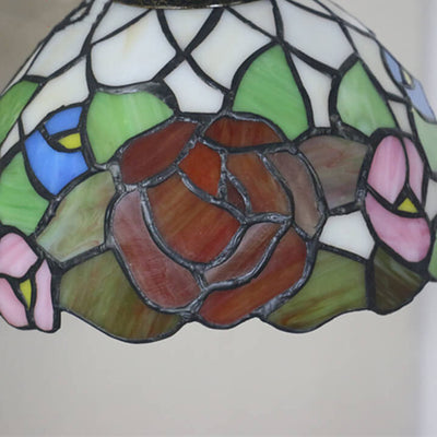 Tiffany Flower Stained Glass 1-Light Wall Sconce Lamp