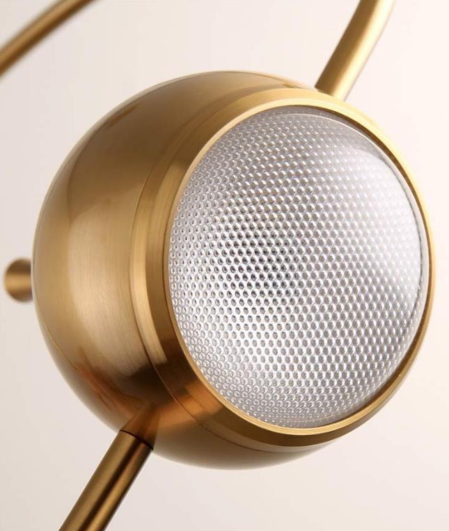 Anillo de hierro dorado creativo nórdico 1-Luz LED colgante 