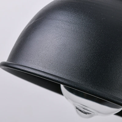 Retro Dome Iron Outdoor Waterproof 1-Light Wall Sconce Lamp