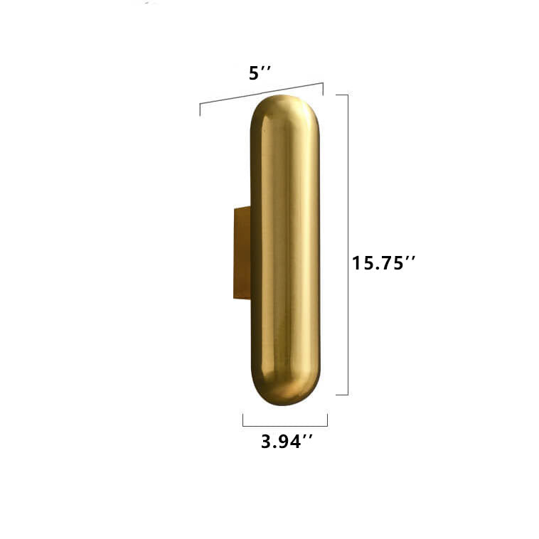 Modern Simple Column 1-Light LED Wall Sconce Lamp