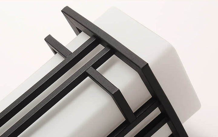 Lámpara Aplique de Pared Exterior Impermeable de 1 Luz de Hierro Cuadrado de Vidrio Moderno 