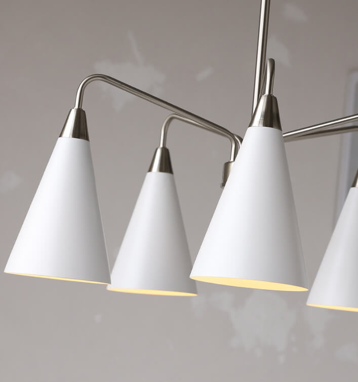 Nordic Tapered Shade Iron 3/5 Light Art Kronleuchter 