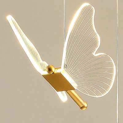 Lustre à suspension LED papillon acrylique minimaliste 