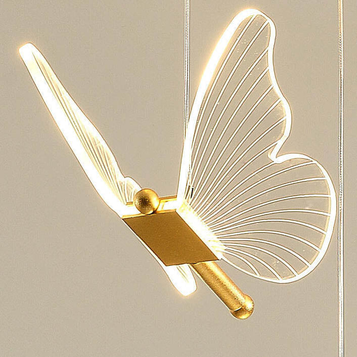 Lustre à suspension LED papillon acrylique minimaliste 