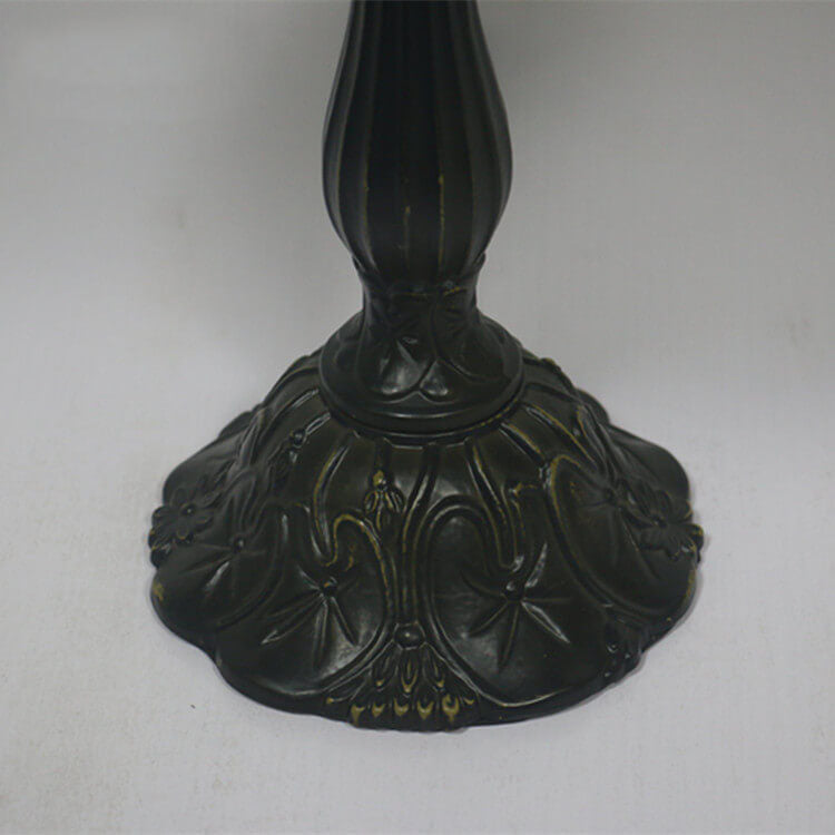 Lámpara de Mesa de 1 Luz de Vidrio Barroco Amarillo Tiffany Europeo 