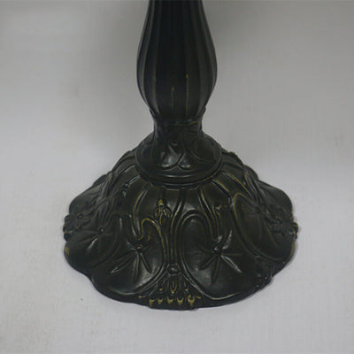Lámpara de Mesa de 1 Luz de Vidrio Barroco Amarillo Tiffany Europeo 