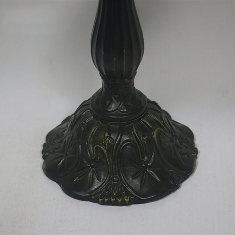 Europäische 1-flammige Tischlampe aus Tiffany-Gelb Barockglas 