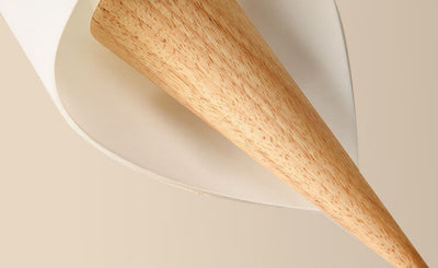 Nordic Wide Flare White Glass Shade 1-Light Wall Sconce Lamp