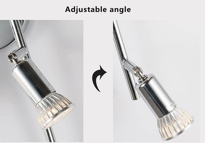 Simple Iron 4-Light Track Adjustable Spotlight Flush Mount Ceiling Light