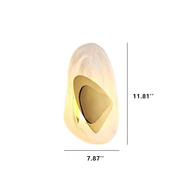 Moderne kreative ovale 1-Licht-LED-Wandleuchte aus Glas 