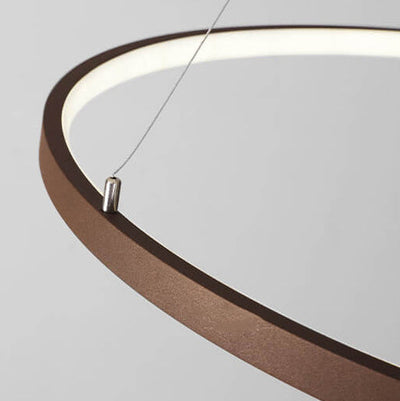 Nordic Minimalist Art Circle Alloy LED Chandelier