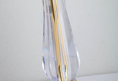 Moderne europäische Tischleuchte mit strukturiertem Glas-Kuppelschirm und zwei Lichtern 