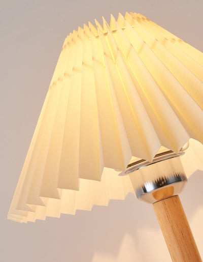 Vintage Holz Plissee Schirmschirm 1-Licht Wandleuchte Lampe 