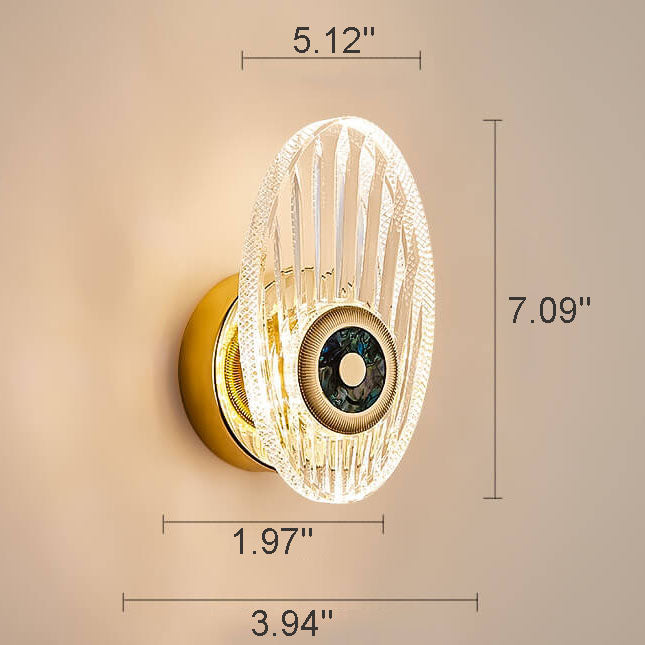Applique murale LED moderne et créative en forme de coquillage paon 
