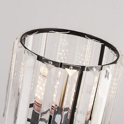 Moderner minimalistischer Glassäulen-Schirm 1-Licht Tischlampe 