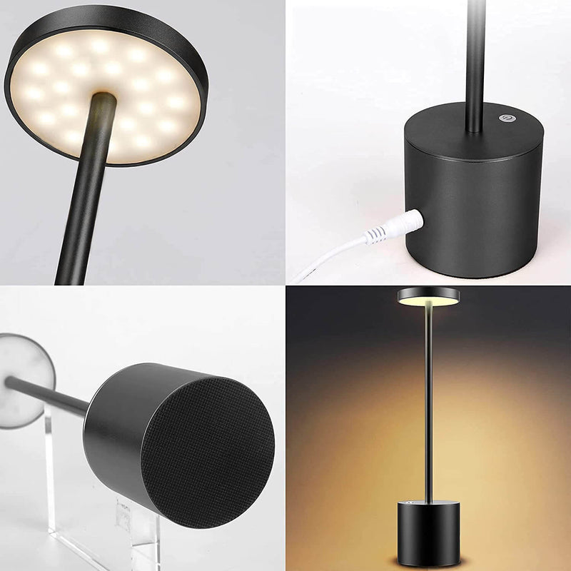 Modern Aluminum USB Rechargeable LED Decorative Table Lamp