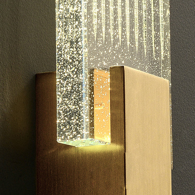 Moderne Bubble Crystal Square Luxus LED Wandleuchte 