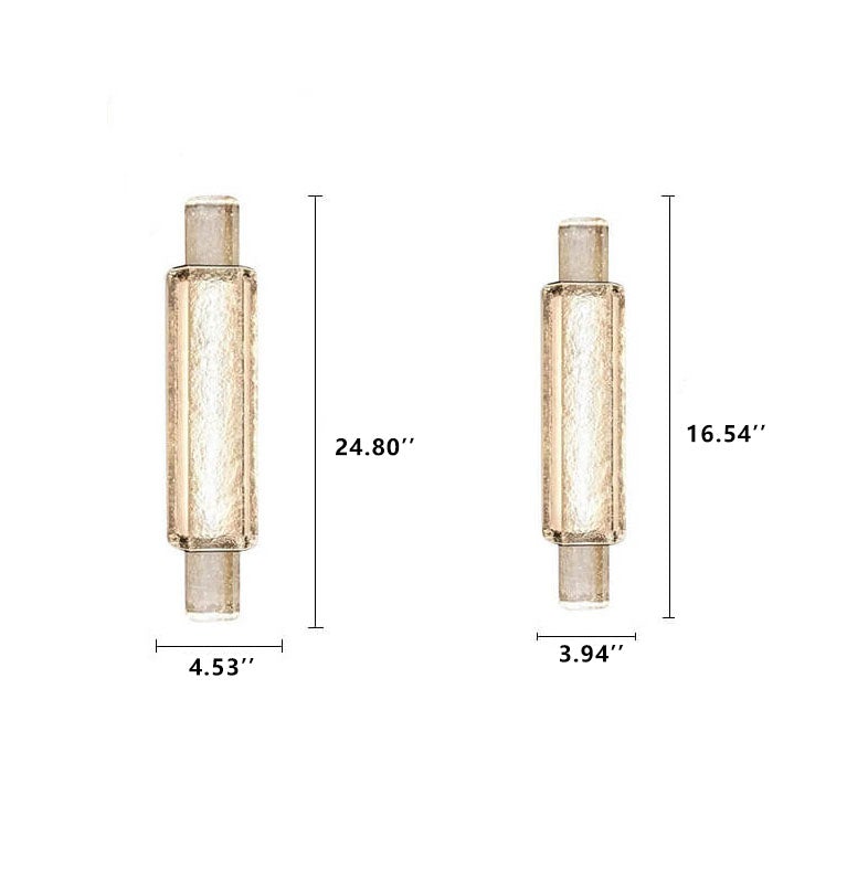 Applique murale LED à 1 lumière en verre cylindrique à bulles de luxe moderne 