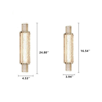 Moderne Luxus Blasenglas Zylindrische 1-Licht LED Wandleuchte Lampe 