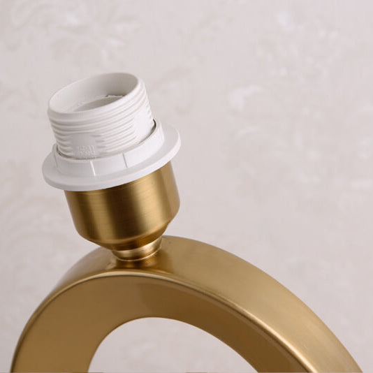 Moderner Luxusstoff-Ringfuß 1-Licht Tischlampe 