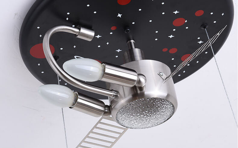 Creative Spaceman Satellite 3 Light Flush Mount Ceiling Light