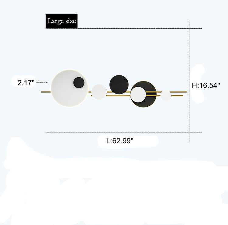 Moderne, minimalistische, runde, dekorative LED-Wandleuchte aus Metall 