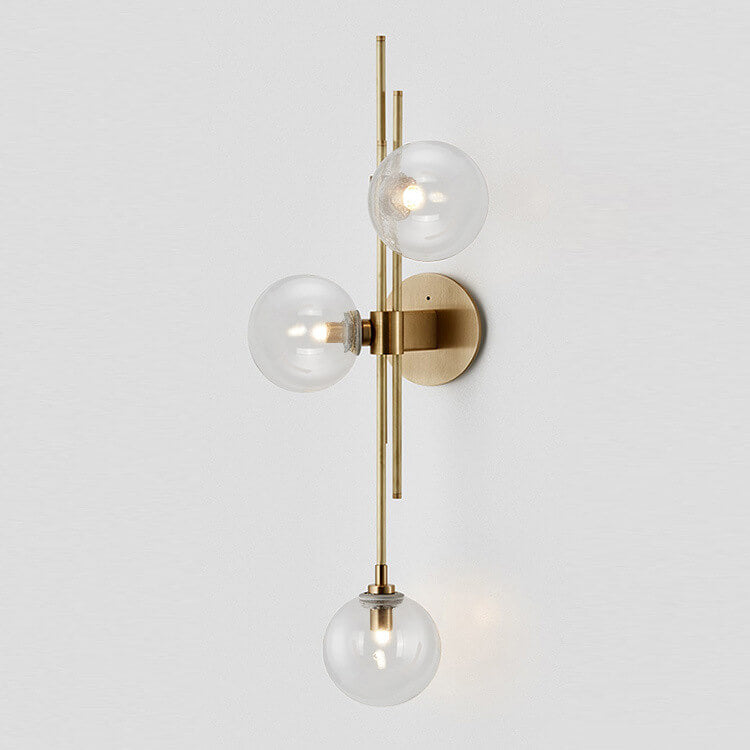 Post-modern Luxury Glass Molecular 3-Light Wall Sconce Lamp