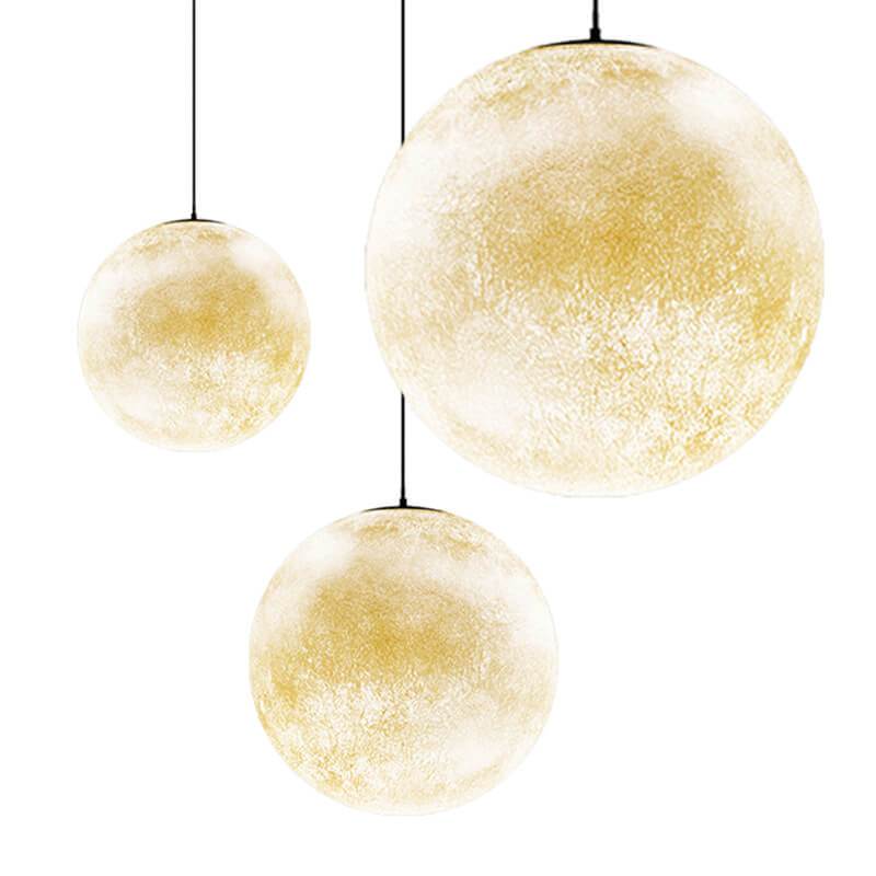 Creative Moon Mars Resin Orb 1-Light Pendant Light