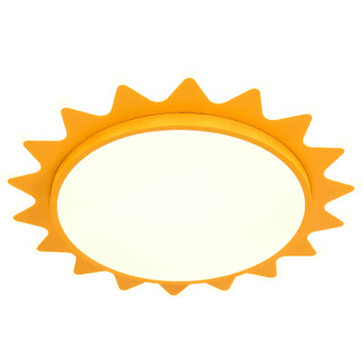 Creative Cartoon Sun Shaped LED Flush Mount Ceiling Light