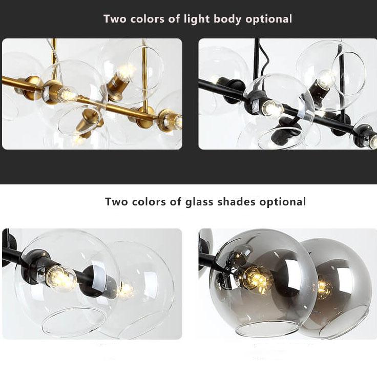 Modern Glass Magic Bean 8-Light LED Chandelier